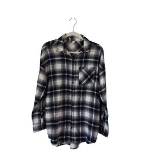 BP Black and White Plaid Button Down Shirt